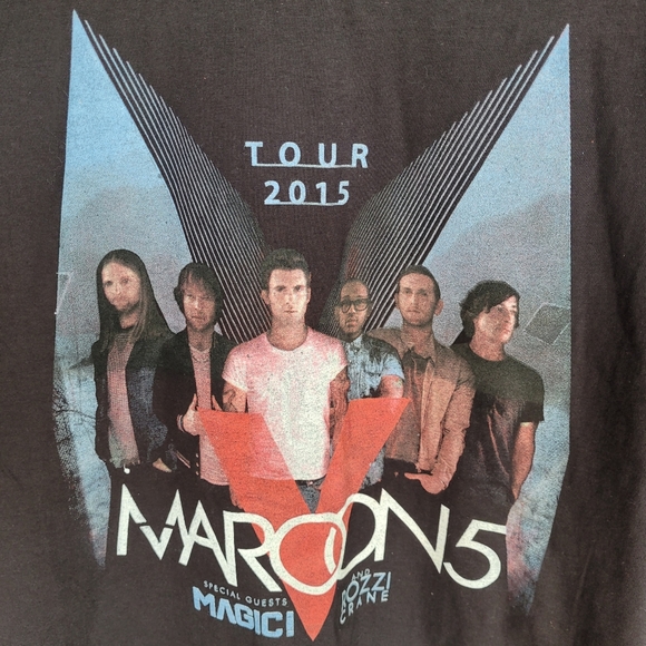 Maroon 5  Band Tour Graphic Black T-Shirt - Large - EUC - Picture 4 of 7
